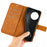 Shockproof Phone Case For OnePlus 11 5G, PU Leather Stand Wallet Calf Texture Square Magnetic Clasp Phone Cover - Yellow - 7