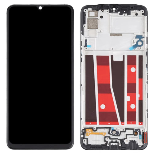 For OPPO A91 / Reno3 4G Grade B OLED Screen and Digitizer Assembly + Frame Part (without Logo) - 1