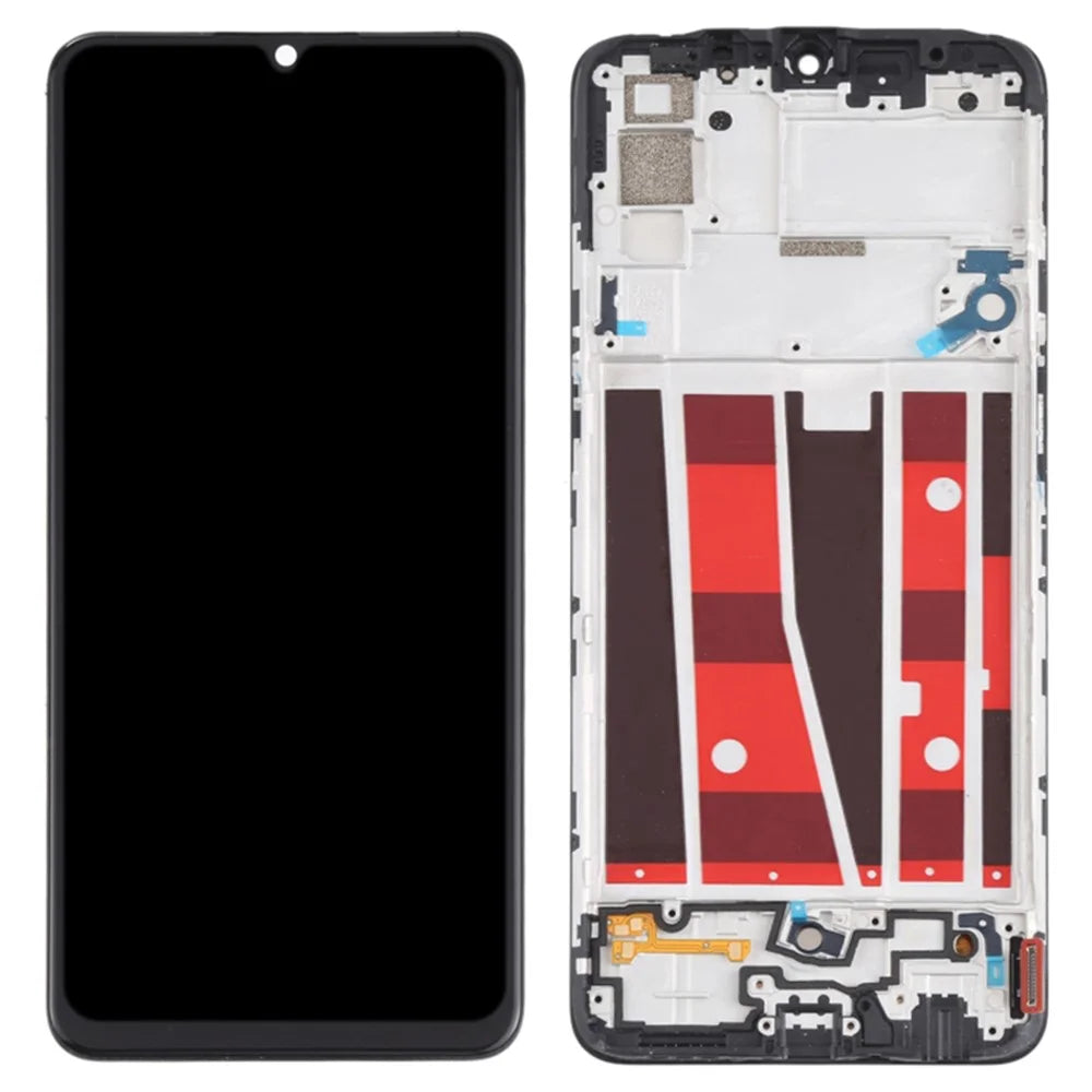 For OPPO A91 / Reno3 4G Grade B OLED Screen and Digitizer Assembly + Frame Part (without Logo) - 1