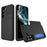 Cell Phone Case for Samsung Galaxy S23, Sliding Card Holder PC + TPU Anti-drop Cover - Black - 1