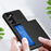 Cell Phone Case for Samsung Galaxy S23, Sliding Card Holder PC + TPU Anti-drop Cover - Black - 4