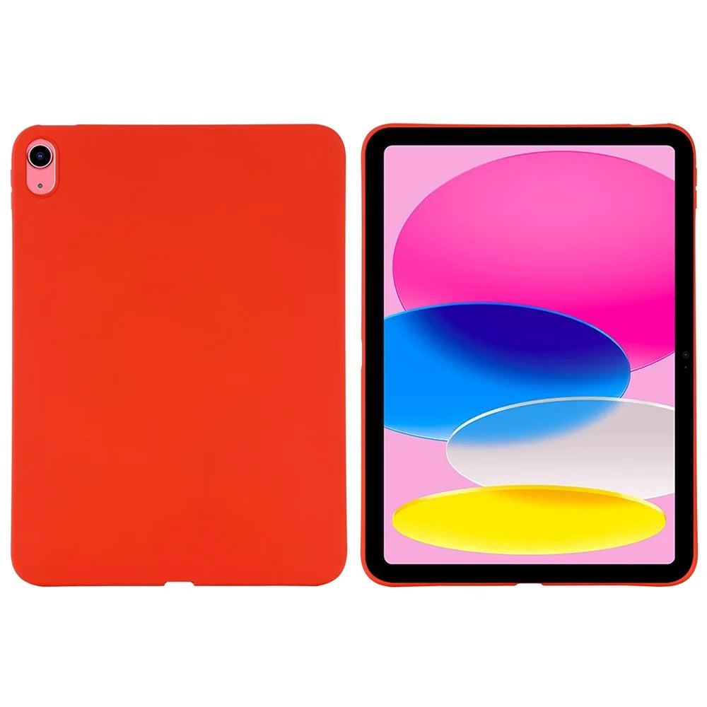 Anti-Drop Tablet Cover For iPad (2025) / 10.9 (2022) Liquid Silicone Protective Non-Slip Tablet Case - Red - 2