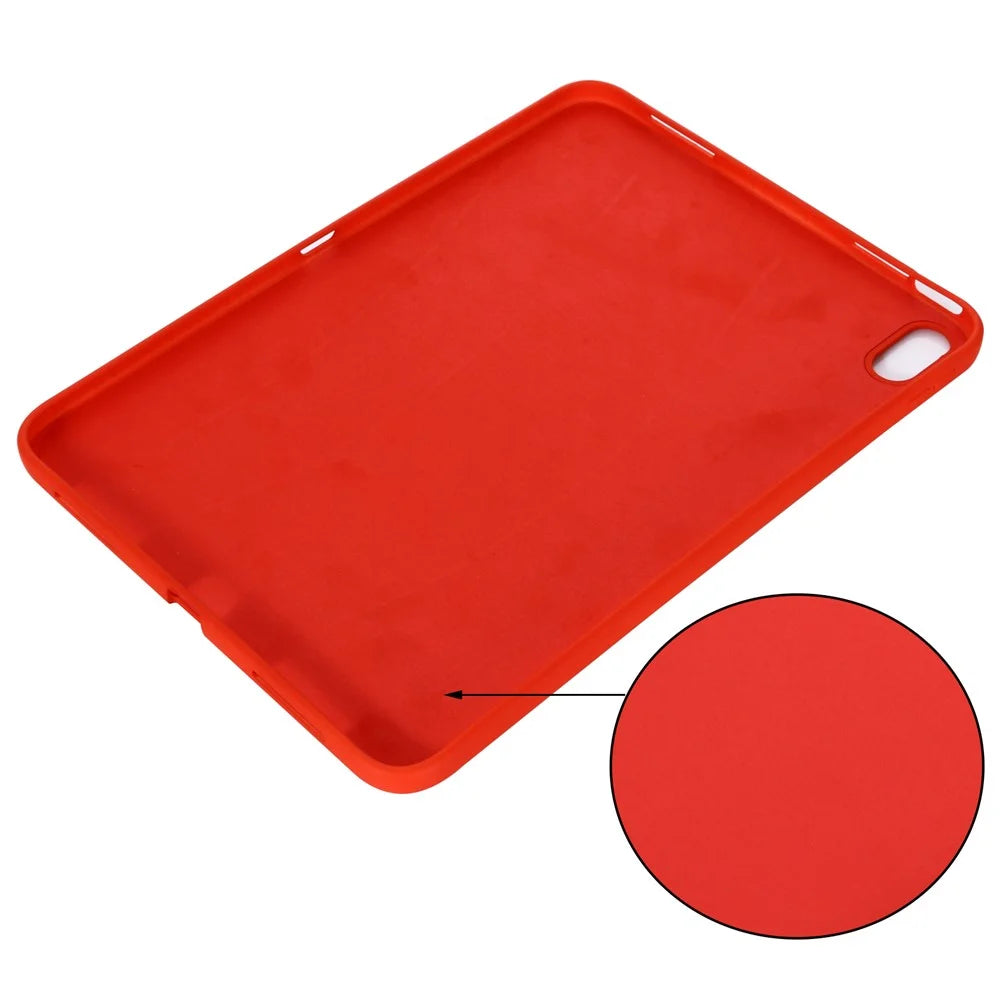 Anti-Drop Tablet Cover For iPad (2025) / 10.9 (2022) Liquid Silicone Protective Non-Slip Tablet Case - Red - 5