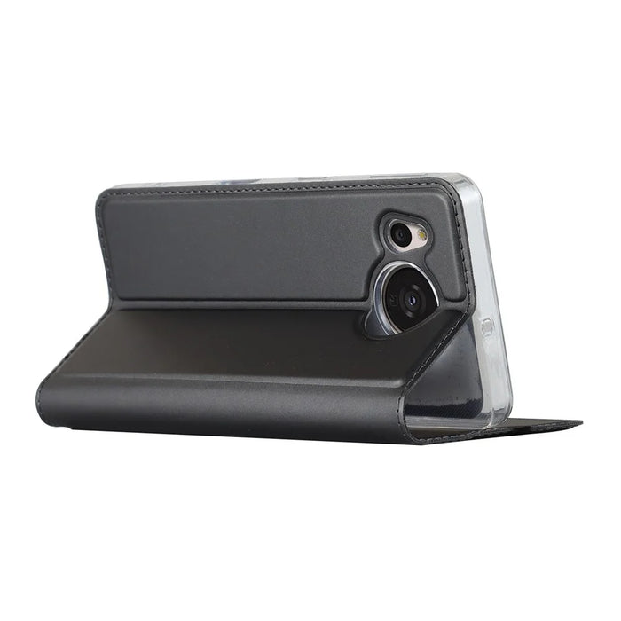 Shockproof Phone Cover For Sharp Aquos Sense 7, PU Leather Phone Case with Stand Card Holder - Black - 4