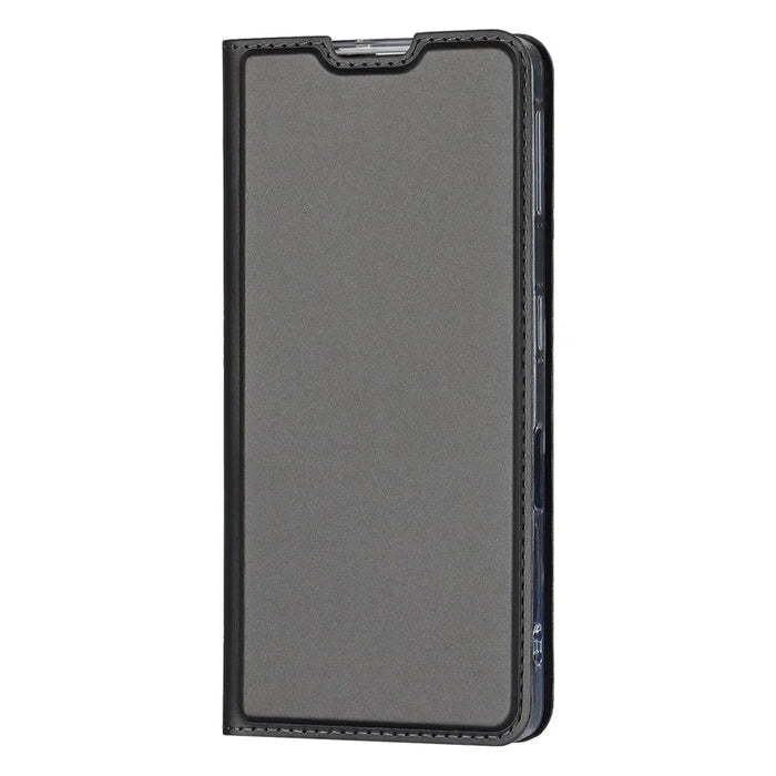 Shockproof Phone Cover For Sharp Aquos Sense 7, PU Leather Phone Case with Stand Card Holder - Black - 7