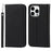 Full Protection Phone Case For iPhone 14 Pro Max, Litchi Texture Genuine Leather Cell Phone Cover Wallet Stand - Black - 1