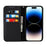Full Protection Phone Case For iPhone 14 Pro Max, Litchi Texture Genuine Leather Cell Phone Cover Wallet Stand - Black - 2