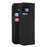 Full Protection Phone Case For iPhone 14 Pro Max, Litchi Texture Genuine Leather Cell Phone Cover Wallet Stand - Black - 5