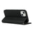 Drop-proof Phone Case for iPhone 14, Genuine Leather Litchi Texture Cell Phone Cover Wallet Stand  - Black - 3