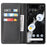 For Google Pixel 7a Anti-drop Phone Cover Calf Texture PU Leather Protective Phone Case with Stand Wallet - Black - 2