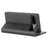 For Google Pixel 7a Anti-drop Phone Cover Calf Texture PU Leather Protective Phone Case with Stand Wallet - Black - 4