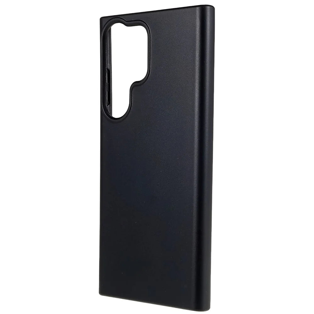 For Samsung Galaxy S23 Ultra Cell Phone Case Anti-Scratch Biodegradable Wheat Straw Phone Cover - Black - 3