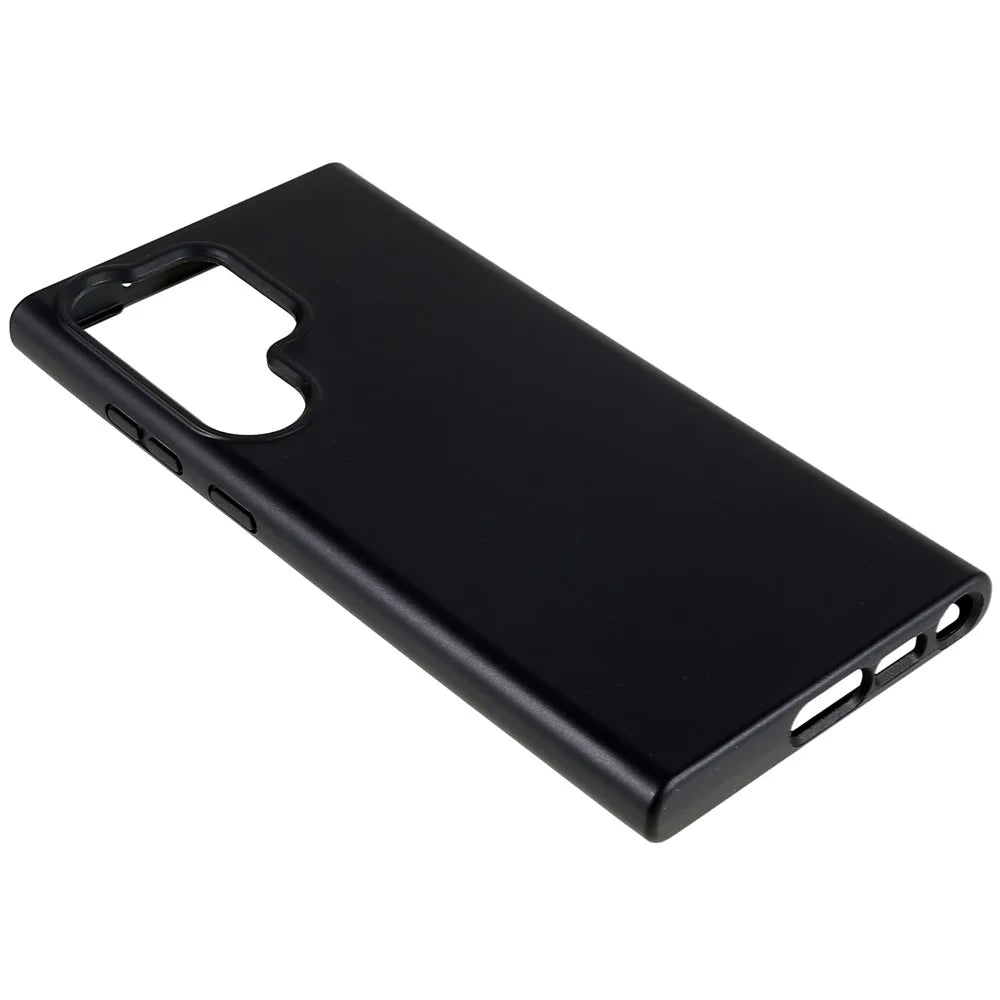 For Samsung Galaxy S23 Ultra Cell Phone Case Anti-Scratch Biodegradable Wheat Straw Phone Cover - Black - 5