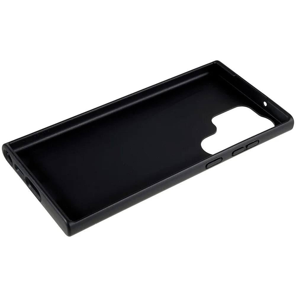 For Samsung Galaxy S23 Ultra Cell Phone Case Anti-Scratch Biodegradable Wheat Straw Phone Cover - Black - 6