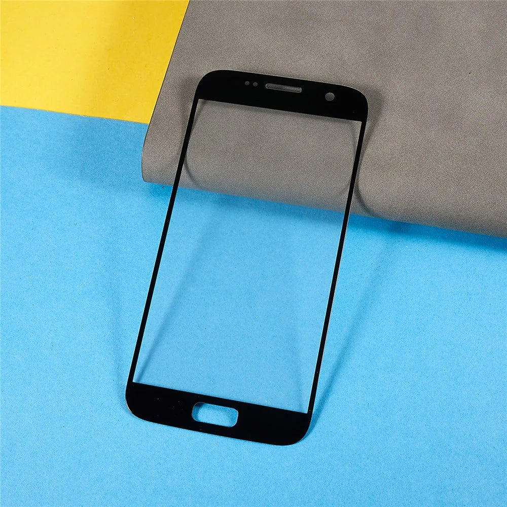 For Samsung Galaxy S7 G930 Front Screen Glass Lens + OCA Adhesive Replacement Parts - Black - 2