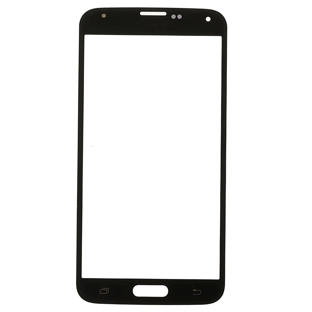 For Samsung Galaxy S5 G900 Front Screen Glass Lens + OCA Adhesive Replacement Parts - Black - 1