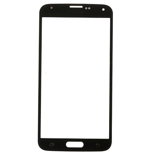 For Samsung Galaxy S5 G900 Front Screen Glass Lens + OCA Adhesive Replacement Parts - Black - 1