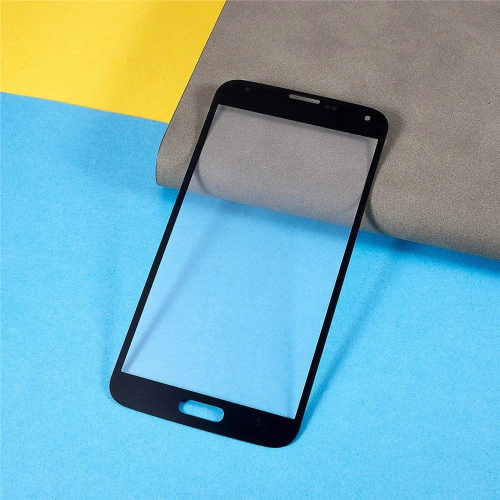 For Samsung Galaxy S5 G900 Front Screen Glass Lens + OCA Adhesive Replacement Parts - Black - 2