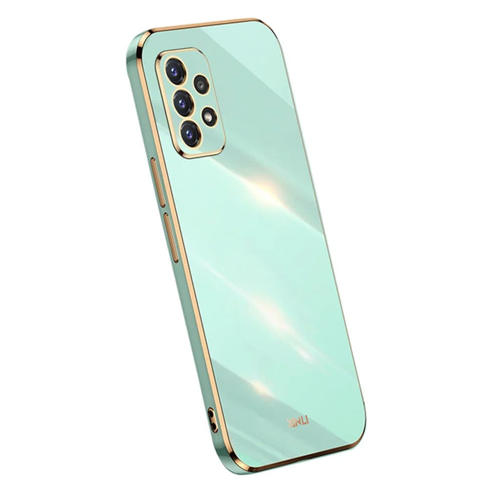 XINLI Phone Case For Samsung Galaxy A32 4G (EU Version) Electroplating Shockproof TPU Mobile Phone Back Cover - Cyan - 1
