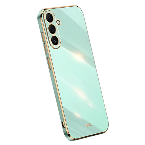 XINLI Protective Back Cover for Samsung Galaxy A54 5G, Electroplating TPU Scratch-resistant Phone Case - Cyan - 1