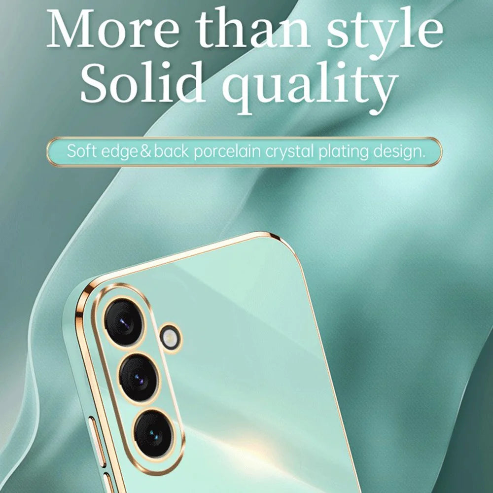XINLI Protective Back Cover for Samsung Galaxy A54 5G, Electroplating TPU Scratch-resistant Phone Case - Cyan - 3
