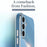 XINLI For Samsung Galaxy A54 5G Drop-proof Protective Phone Cover Electroplating Slim Mobile Phone Case Kickstand - Cyan - 5