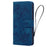 For Samsung Galaxy A34 5G PU Leather Folding Stand Wallet Case Imprinted Cat Phone Shell with Strap - Blue - 5
