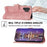 DIERFENG DF-03 PU Leather Phone Cover for Samsung Galaxy A32 4G (EU Version), Stand Wallet Lines Imprinted Case - Pink - 4