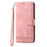DIERFENG DF-03 PU Leather Phone Cover for Samsung Galaxy A32 4G (EU Version), Stand Wallet Lines Imprinted Case - Pink - 6