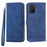 DIERFENG DF-03 Leather Case for Samsung Galaxy A03s (164.2mm) Stand Wallet Lines Imprint Cell Phone Cover - Blue - 1