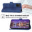 DIERFENG DF-03 Leather Case for Samsung Galaxy A03s (164.2mm) Stand Wallet Lines Imprint Cell Phone Cover - Blue - 4
