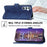 DIERFENG DF-03 Mobile Phone Leather Case for Samsung Galaxy A54 5G, Lines Imprinted Stand Wallet Phone Cover - Blue - 4
