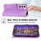 DIERFENG DF-03 Wallet Phone Cover for Samsung Galaxy S23+, Lines Imprinted PU Leather Stand Protective Case - Purple - 4