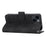 DIERFENG DF-03 Drop-proof Phone Case for iPhone 14, Lines Imprinted Leather Cell Phone Cover with Wallet Stand - Black - 3