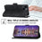 DIERFENG DF-03 Drop-proof Phone Case for iPhone 14, Lines Imprinted Leather Cell Phone Cover with Wallet Stand - Black - 4