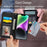 DIERFENG DF-03 Drop-proof Phone Case for iPhone 14, Lines Imprinted Leather Cell Phone Cover with Wallet Stand - Black - 7