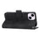 DIERFENG DF-03 for iPhone 14 Plus Full Protection Leather Phone Case Lines Imprinted Wallet Stand Anti-shock Phone Cover - Black - 3