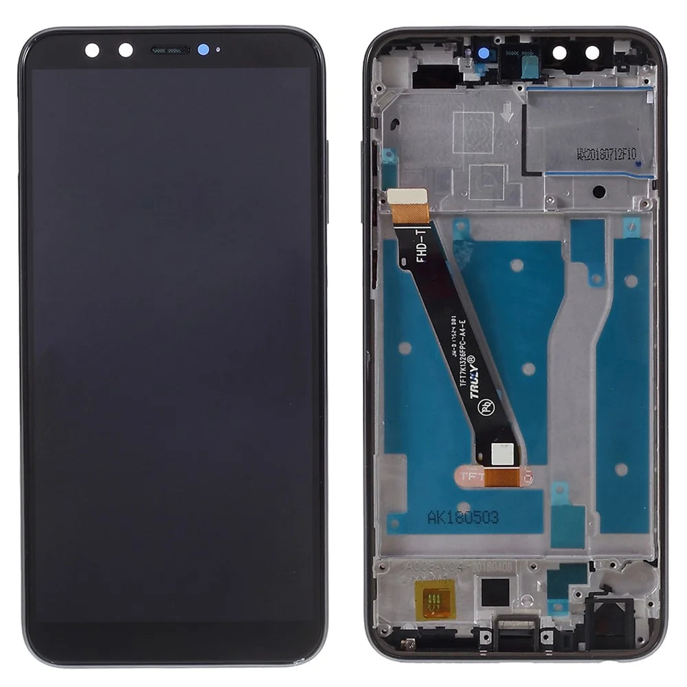 For Huawei Honor 9 Lite Grade C LCD Screen and Digitizer Assembly + Frame Replacement Part (without Logo) - Black - 1