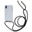For iPhone X / XS Anti-drop TPU+Acrylic Phone Cover Transparent Case with Adjustable Lanyard - Black - 1
