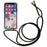 For iPhone X / XS Anti-drop TPU+Acrylic Phone Cover Transparent Case with Adjustable Lanyard - Black - 2