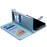 ESEBLE for Samsung Galaxy A54 5G RFID Blocking Phone Case Zipper Pocket Stand Leather Wallet Cover - Blue - 4