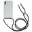 For iPhone 11 6.1 inch Clear Phone Case with Adjustable Lanyard Drop Proof TPU+Acrylic Back Cover - Black - 1