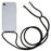 Back Case for iPhone 7 / 8 / SE (2020) / SE (2022), Fall Protection Clear TPU+Acrylic Phone Cover with Lanyard - Black - 1