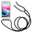 Back Case for iPhone 7 / 8 / SE (2020) / SE (2022), Fall Protection Clear TPU+Acrylic Phone Cover with Lanyard - Black - 2