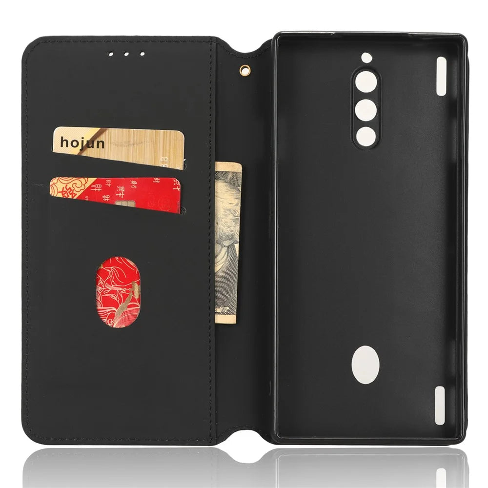 For ZTE nubia Red Magic 8 Pro+ 5G / Red Magic 8 Pro 5G Flip Wallet Phone Case Rhombus Pattern Imprinted Shockproof PU Leather Stand Cover - Black - 4
