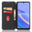For TCL 40 SE Leather Flip Wallet Phone Cover Rhombus Pattern Imprinted Anti-Scratch Phone Stand Case - Black - 2