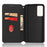For TCL 40R 5G Cell Phone Case Wallet PU Leather Rhombus Pattern Imprinted Magnetic Closure Stand Cover - Black - 4