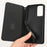 For TCL 40R 5G Cell Phone Case Wallet PU Leather Rhombus Pattern Imprinted Magnetic Closure Stand Cover - Black - 5