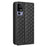 For TCL 40R 5G Cell Phone Case Wallet PU Leather Rhombus Pattern Imprinted Magnetic Closure Stand Cover - Black - 6