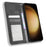 Retro Texture Phone Case for Samsung Galaxy S23, PU Leather Stand Wallet Cellphone Cover - Black - 2